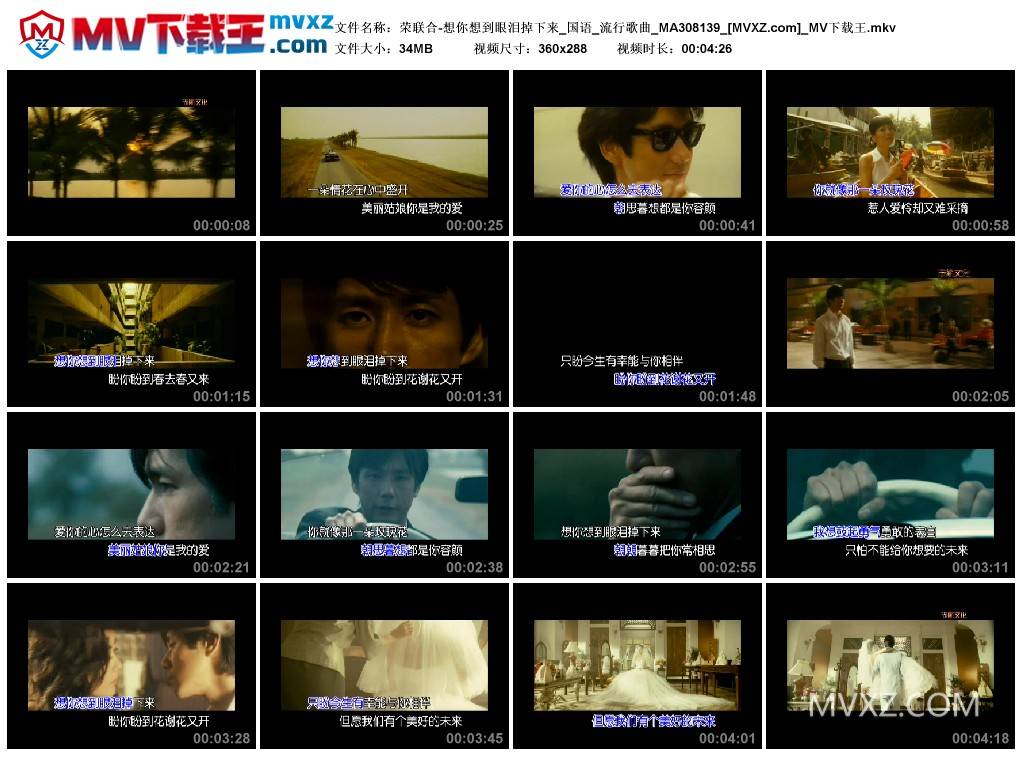 荣联合-想你想到眼泪掉下来_国语_流行歌曲_MA308139